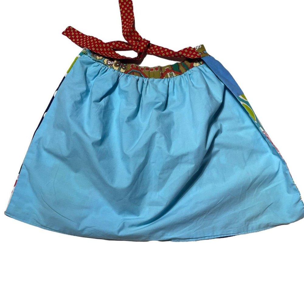 Vintage Boho Patchwork Kitchen Apron Bohemian Fes… - image 2